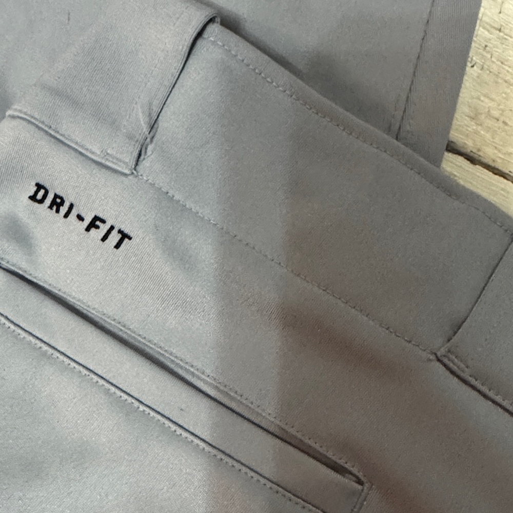 Nike Light Gray Dri-FIT Baseball Pants with Black Accents - Picture 6 of 9